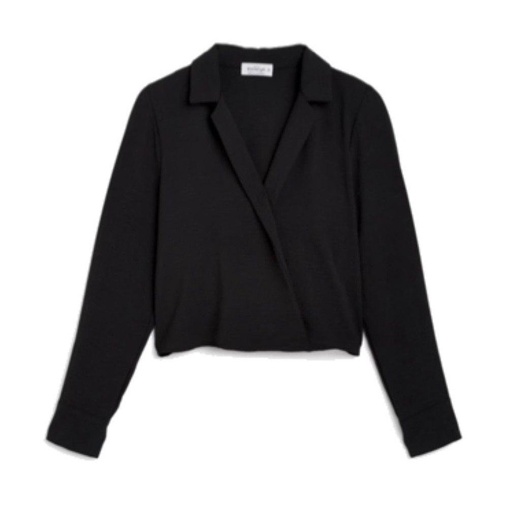 Kaileigh Collared Surplice Blouse